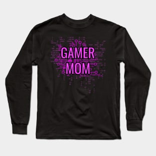 GAMER MOM Cyber Purple circuit Long Sleeve T-Shirt